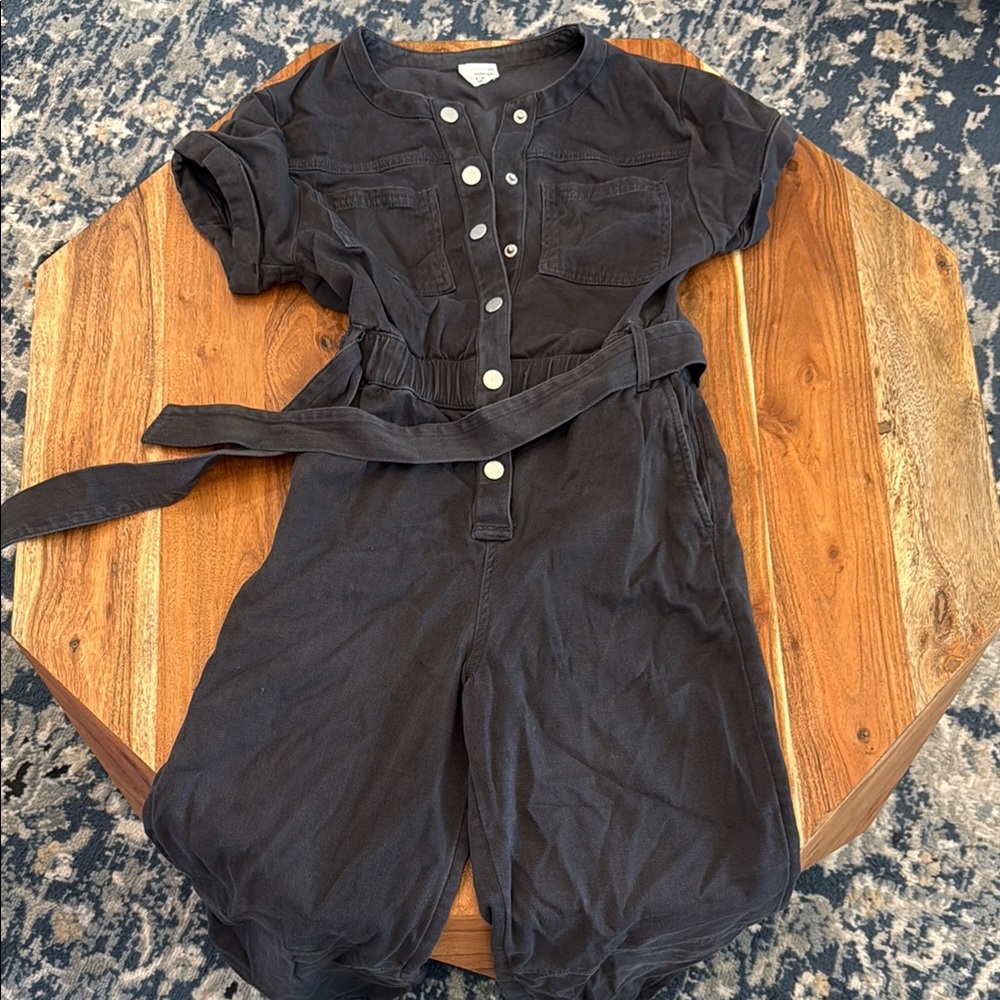 Abercrombie Kids Girls Dark Gray Utility Jumpsuit Size Girls 9/10